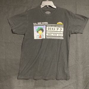 My Hero Academia Shirt Adult Medium Black White Cotton Casual Anime Mens